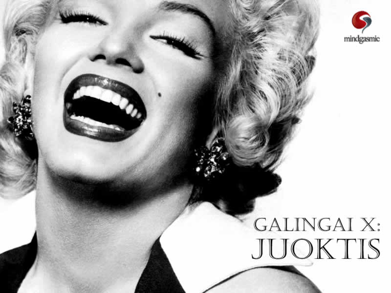 Marilyn Monroe juokiasi